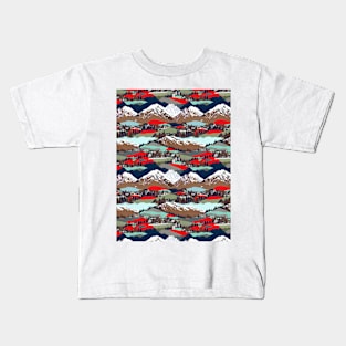 Swiss village folk art Kids T-Shirt